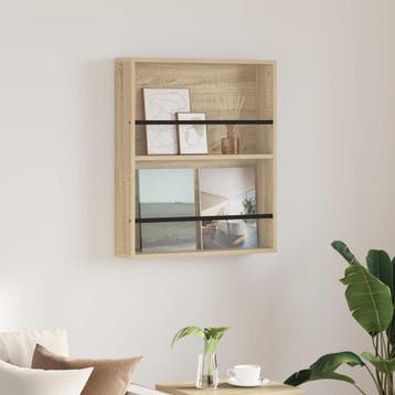 vidaXL Tijdschriftenrek Sonoma Eik 60 x 12 x 70 cm Bewerkt, Verzenden