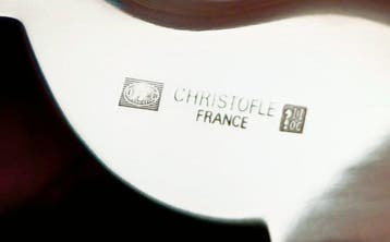 Christofle - Schotel - Bladzilver - serveerschaal, Antiek en Kunst