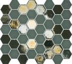 Wand Mozaïek Tegels Factory Hexagon Keramiek Khaki - Matj.., Ophalen of Verzenden, Wandtegels