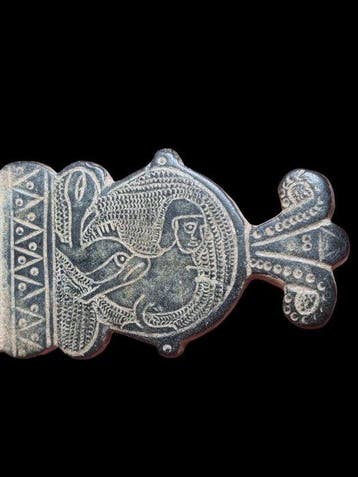 Époque Viking Bronze Boucle de ceinture de sirène