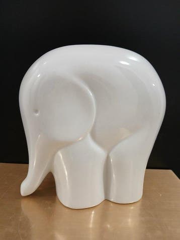 Sgrafo - Beeldje - Elephant - Porselein