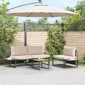 vidaXL Salontafel Zwart en Bruin 55 x 55 x 35 cm, Verzenden, Nieuw