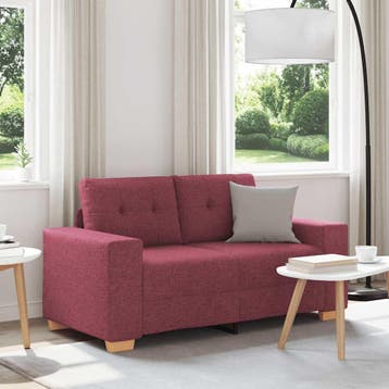 vidaXL Loveseat bank / zetel Wijnrood 160x77x82 cm Stof, Verzenden, Nieuw