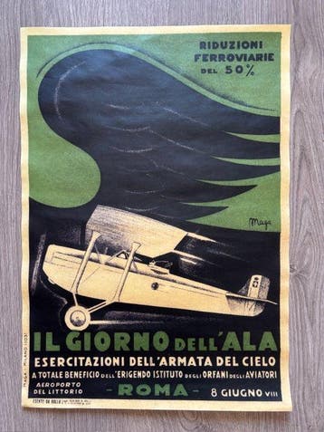 Maga - Aviazione Futurista – Manifesto Storico Aeronautica –