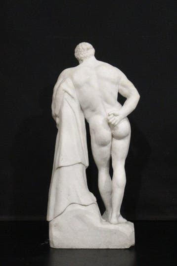 sculptuur, Ercole in marmo bianco - 93 cm - Marmer - 1890