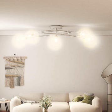 vidaXL Plafondlamp met gaasdraadkapjes 5xG9, Verzenden