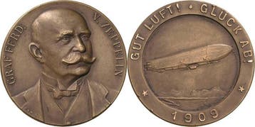 Brons medaille 1909 Luft- en Raumfahrt, Verzenden