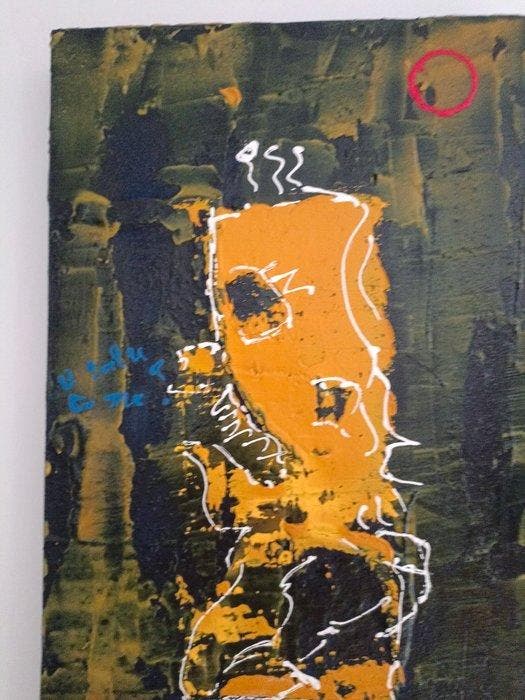 Gabriel Angelo Campanozzi - U talk to me The Simson Art brut, Antiek en Kunst, Kunst | Schilderijen | Modern