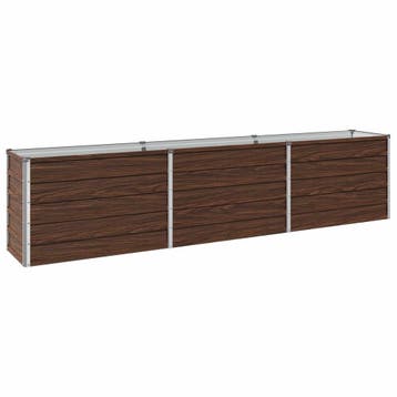 vidaXL Verhoogde Tuinbak Zwart 240 x 40 x 55 cm koudgewalst, Verzenden