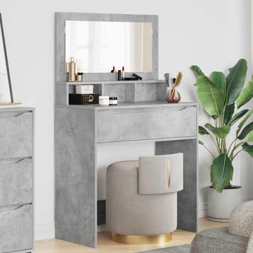 vidaXL Slaapkamer Toilet Tafels Beton Grijs 80 x 39,6 x 135, Verzenden