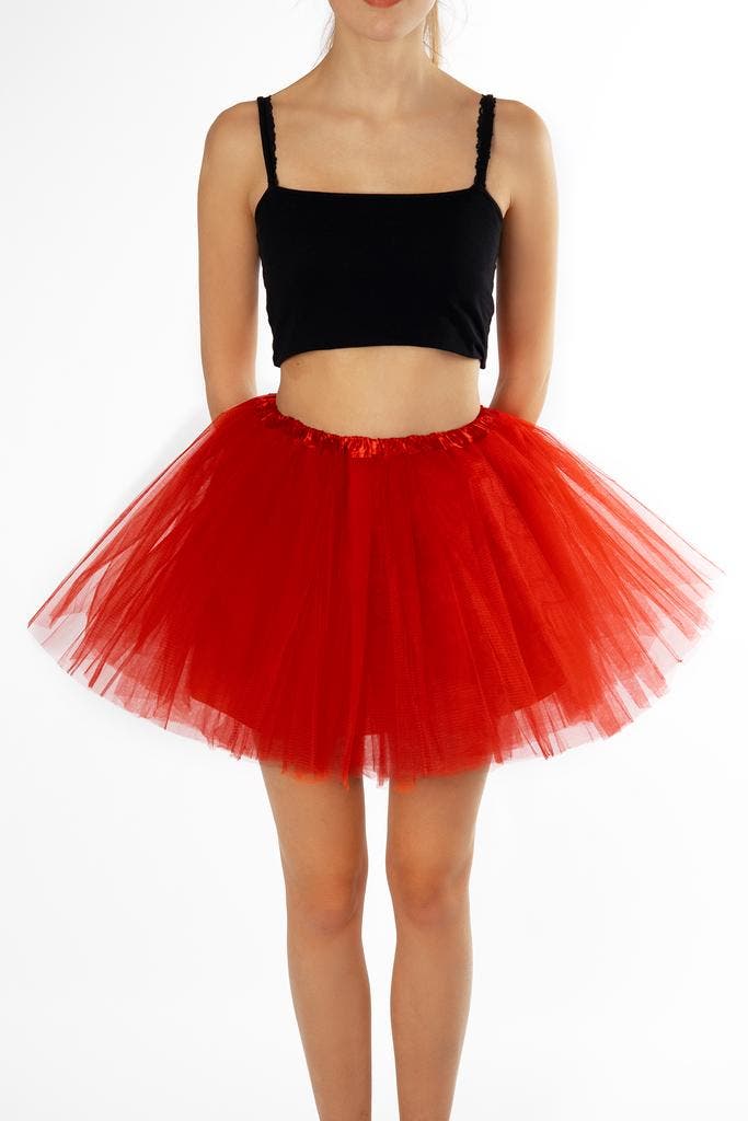 KIMU® Tutu Rood Tule Rokje M L 164 170 176 Rode Petticoat Ro, Kleding | Dames, Carnavalskleding en Feestkleding, Nieuw, Ophalen of Verzenden