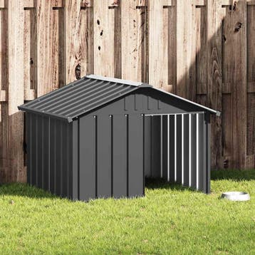 vidaXL Hondenhok 116,5x103x81,5 cm gegalvaniseerd staal, Verzenden