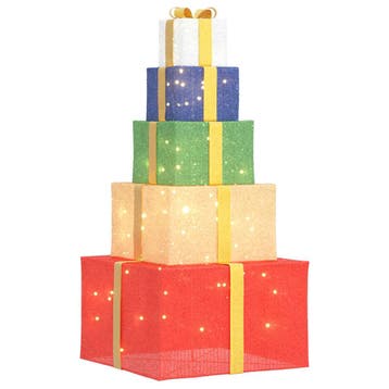 vidaXL Kerstdecoratie geschenkdoos 250 LEDs warm wit, Verzenden, Nieuw
