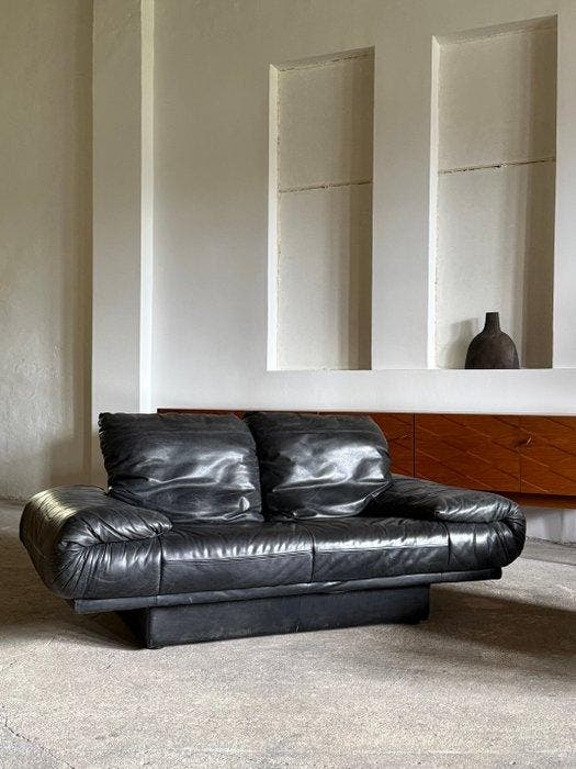 Rolf Benz - Canapé - Cuir - 2 places, Antiquités & Art, Art | Objets design