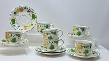Villeroy & Boch - Service à thé et café (12) - Geranium -, Antiquités & Art