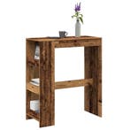 vidaXL Bartafel met rekken 90x40x103,5 cm bewerkt hout oud, Huis en Inrichting, Verzenden, Nieuw