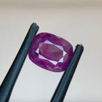 1 pcs Paars Saffier - 3.21 ct - Bellerophon Gemlab - Kashmir, Nieuw