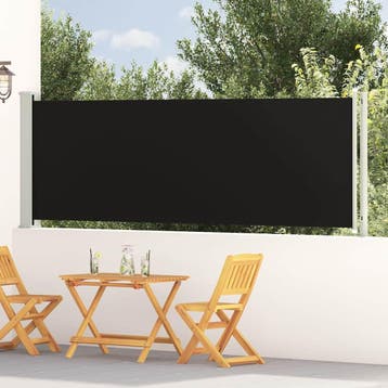 vidaXL Tuinscherm uittrekbaar 117x614 cm zwart, Verzenden