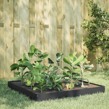 vidaXL Plantenbak verhoogd 100x100x18,5 cm staal, Tuin en Terras, Verzenden, Nieuw