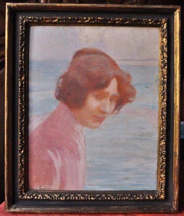 Paul Emile Chabas (1869-1937) - Portrait délégante au bord, Antiquités & Art, Art | Peinture | Classique