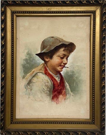 Gelanze Giuseppe (1867-1929) - Ritratto di Fanciullo