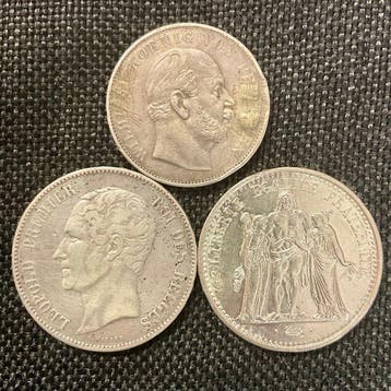 België, Frankrijk, Duitsland. Leopold I. 5 Francs Europa – 3