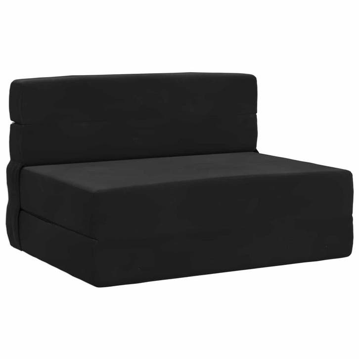 vidaXL Vouwsofa Bed Zwart 190 x 70 x 15 cm Fluweel, Maison & Meubles, Canapés | Salons, Envoi