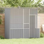 vidaXL Vogelkooi 215x78x200 cm gegalvaniseerd staal grijs, Dieren en Toebehoren, Verzenden, Nieuw