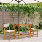 vidaXL 3-delige Balkonset met kussens massief acaciahout, Tuin en Terras, Tuinsets en Loungesets, Verzenden, Nieuw