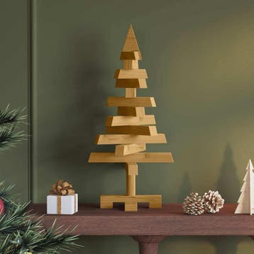 vidaXL Houten kerstboom KOTKA 60 cm Massief grenenhout Bruin, Verzenden, Nieuw