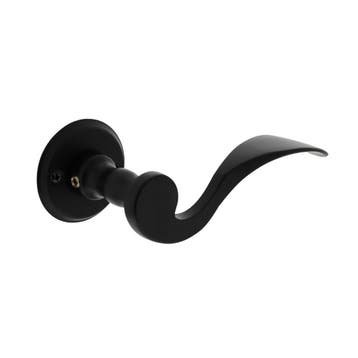 Deurklink Lepel met rozet schroefgat mat zwart - deurbesl..., Ophalen of Verzenden, Nieuw, Koper of Messing, Klink of Kruk