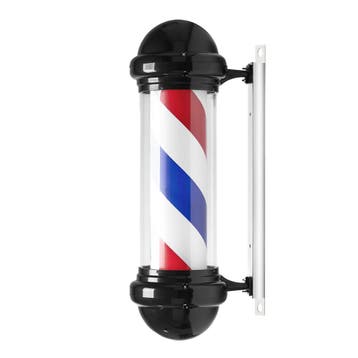 Barberpole / Barbierspaal – 75 cm, Roterend met LED, Verzenden