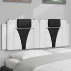 vidaXL Hoofdbordkussen Viana 140 cm kunstleer wit en zwart, Huis en Inrichting, Slaapkamer | Bedden, Verzenden, Nieuw
