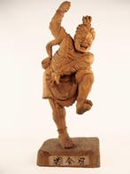 Mekira Taish  – Dynamic Japanese Wooden Statue of the