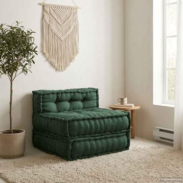 vidaXL Modulaire bankstel 70x70x54 stof groen, Verzenden, Nieuw