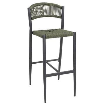 Barkrukken | EDEN | Rotan/Aluminium | Groen | Donkergrijs, Verzenden, Nieuw in verpakking