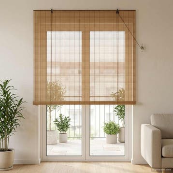 vidaXL Rolgordijn Bruin 130 x 220 cm Bamboe, Verzenden