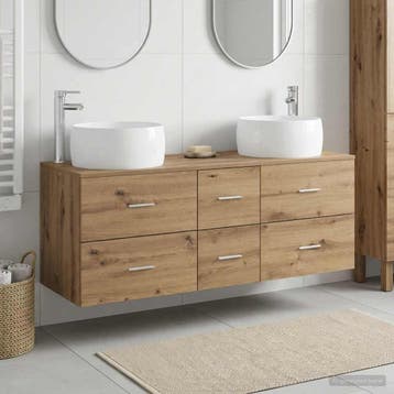 vidaXL Badkamermeubel Set 3 st Artisanaal eiken 49,5 x 44,5, Verzenden