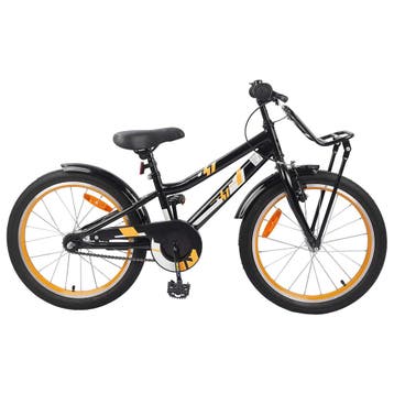vidaXL Kinderfiets 18 Inch voor 5-7 jaar oud Oranje Zwart, Fietsen en Brommers, Verzenden, Nieuw