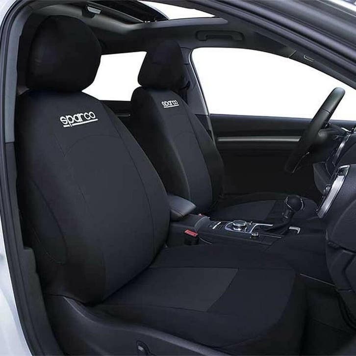 Sparco Autostoelhoezenset Zwart - Universeel, Caravanes & Camping, Meubles de camping, Envoi