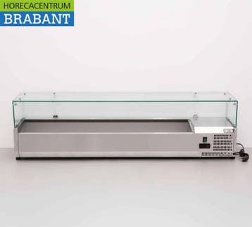 HCB RVS Opzetvitrine Opzet koelvitrine saladière 8 x 1/4 GN, Ophalen of Verzenden, Nieuw in verpakking