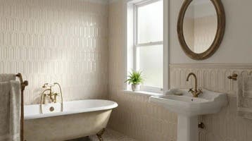 Wandtegel Villeroy Gala Decor Ivory Beige Glans 8x21, Ophalen of Verzenden, Wandtegels