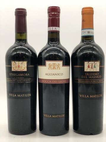 Mixed lot of 3 x 75cl reds from Cantina Villa Mathilde Italy, Collections, Vins, Ophalen of Verzenden, Rode wijn
