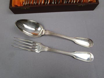 Christofle - Bestekset - Model: Chinon - Verzilverd - 12