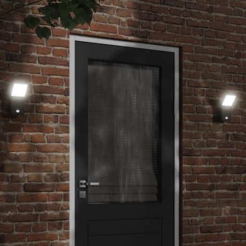 vidaXL Buitenwandlampen 2 st LED met sensors gegoten, Verzenden