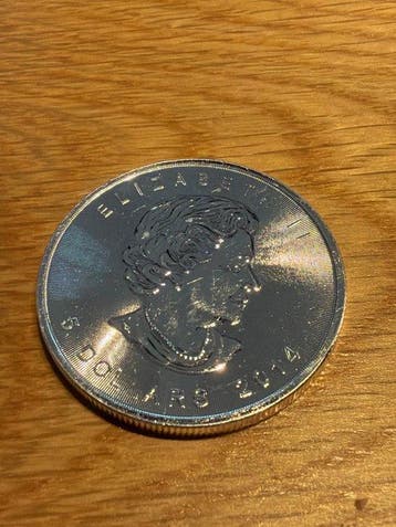 Canada. 5 Dollars 2014, Maple Leaf 1 oz (.999) Silber, Postzegels en Munten
