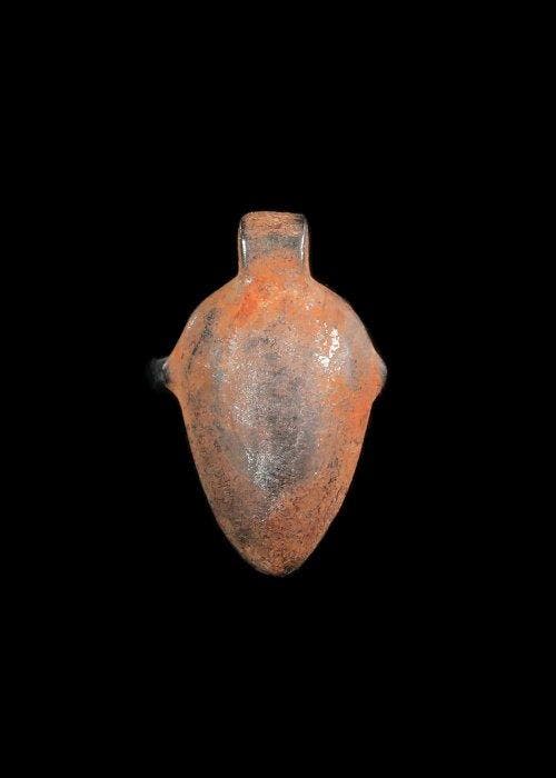 Oude Egypte, late periode Hardstone Hartamulet (Zonder, Antiek en Kunst, Antiek | Overige Antiek