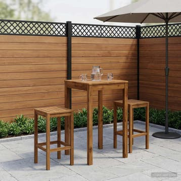 vidaXL Tuin Bar Tafel Naturel 60 x 60,5 x 105 cm Massief, Verzenden
