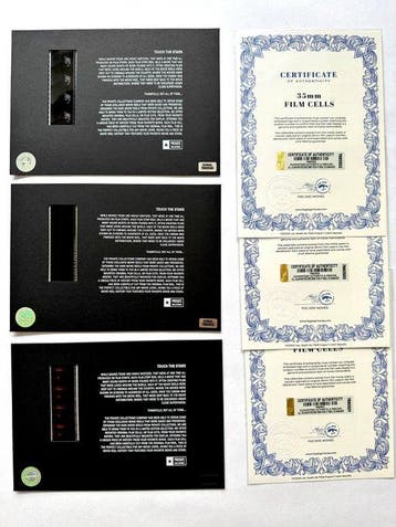 David Lynch – Extremely rare Set of 3 Mounted 35mm Film