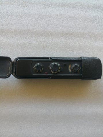 Minox C nera con custodia in pelle / C flash nuovo /, Nieuw